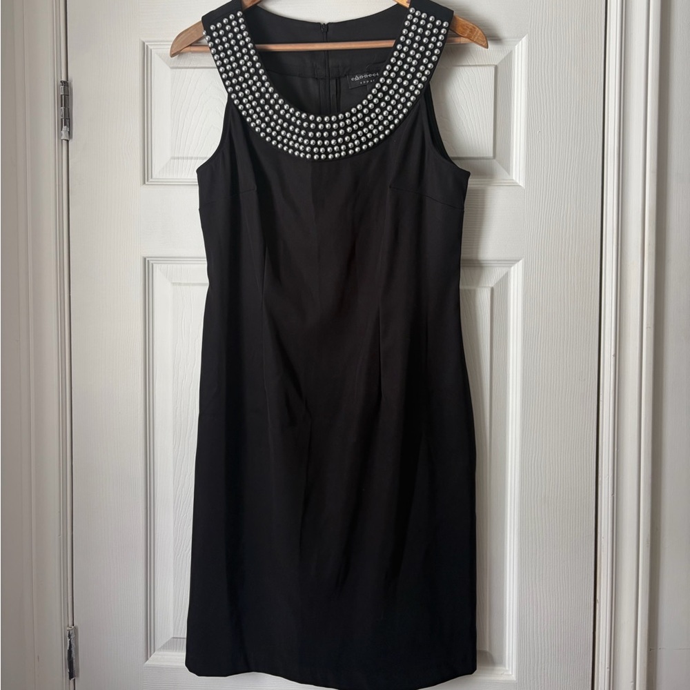 Connected Apparel Black Pencil Knee Length Dress Size 10
